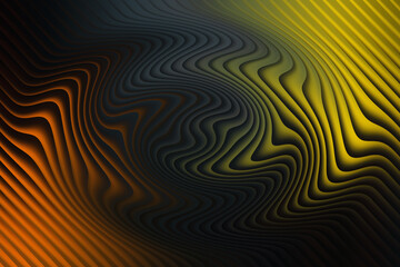 Abstract background with swirling lines in yellow, orange, and black gradient colors