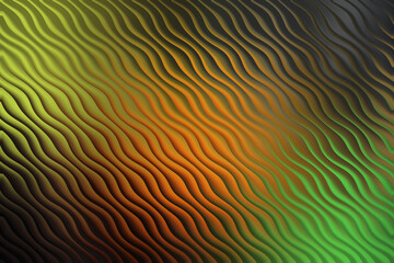 Abstract background with wavy lines in yellow, orange, and green colors