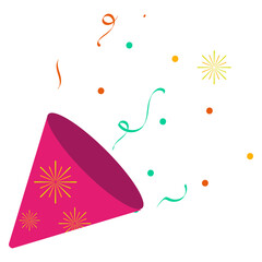 Happy New Year Confetti Element