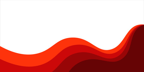 Vector red line background curve element with white space for text and message design, overlapping layers, vector