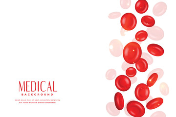 red blood cell in 3d medical concept background design