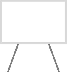 Blank whiteboard on an easel