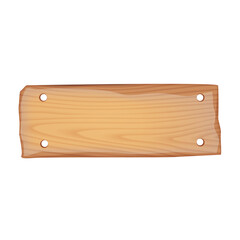 Rustic wooden sign with four holes and natural wood grain texture on a transparent background suitable for rustic decor and signage design elements