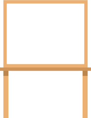 Blank whiteboard on wooden stand illustration
