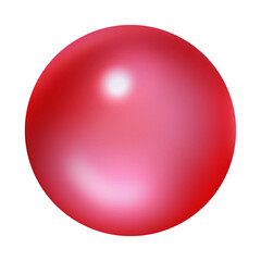 red glossy sphere, 3D ball, bullet, button, bubble