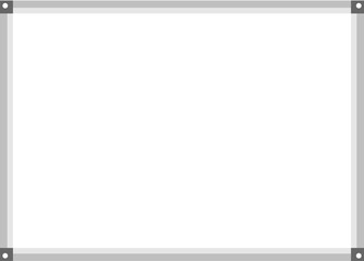 Blank whiteboard flat illustration