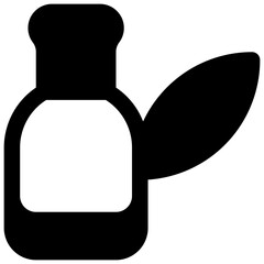 Shampoo. Outlined stroke vector icon with black-filled details.