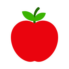 Vibrant red apple illustration, fresh and healthy