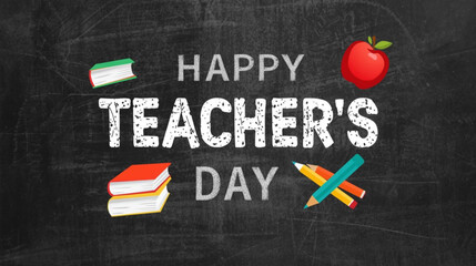 back to school concept with chalkboard and educational theme