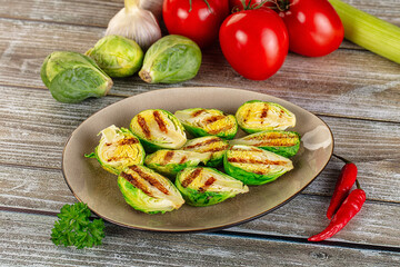 Vegan cuisine - Grilled brussels sprouts