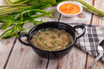 Hot Asian crab meat soup