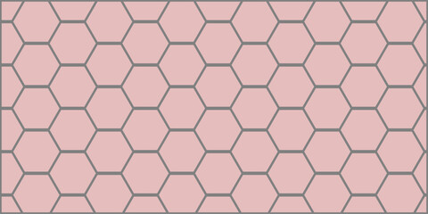 Abstract seamless geometric hexagon grid pattern vector design