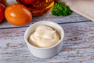 Homemade mayonnaise sauce dip cream