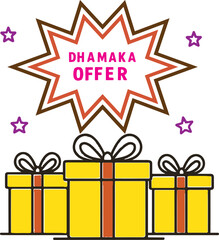 set of gift boxes with ribbons