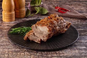 Baked pork sirloin with spices