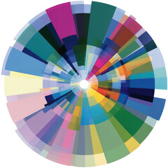Fototapeta premium Radiant Circular Color Wheel with Explosive Burst