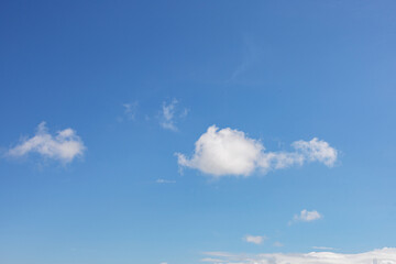 Fototapeta premium Summer blue sky cloud gradient light white background. Beauty clear cloudy in sunshine calm bright winter air bacground. Gloomy vivid cyan landscape in environment day horizon skyline view spring wind