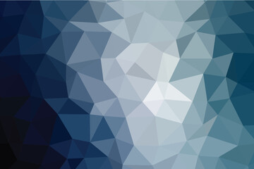 Blue Polygon Abstract Background with Gradient Low Poly Texture, Modern Geometric Triangular Pattern Design, Cool Tone Minimal Art for Digital Wallpaper and Graphic Projects