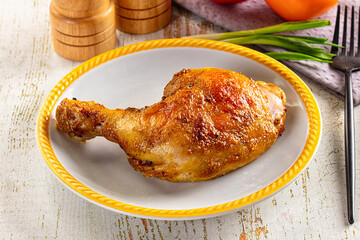 Roasted tasty hot chicken leg