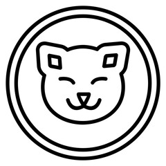 Fototapeta premium Kitten Face Icon