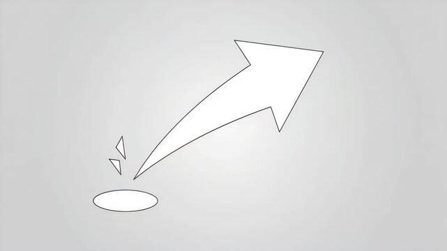 &ldquo;Vector White Arrow Breaking Free from Circle on Gradient Grey Background &ndash; Minimalist Graphic&rdquo; |
&ldquo;Upward Momentum Arrow Illustration with Shattered Origin &ndash; Conceptual Flat Vector&rdquo; |
&ldquo;Dynamic Diagona