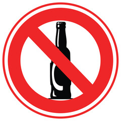 No Liquor Vector Icon which can easily modify or edit