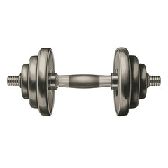 Naklejka premium Detailed Black and White Vintage Dumbbell Illustration