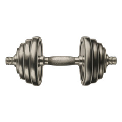 Fototapeta premium Detailed Black and White Vintage Dumbbell Illustration