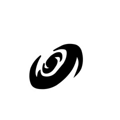 Abstract swirling spiral icon or logo representing motion, energy, speed, and technology. Suggests momentum, vortex, power, and dynamic action. Simple and modern.