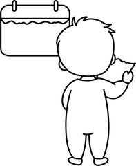 새해 카운트다운 흑백