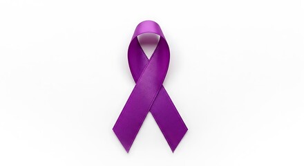 Purple Ribbon Symbolizing Awareness and Support for Various Causes.