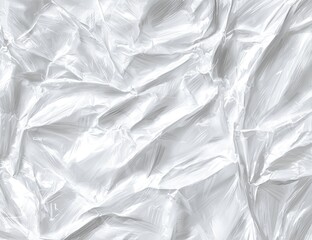 Obraz premium Abstract white crumpled plastic. Textured surface with folds and highlights