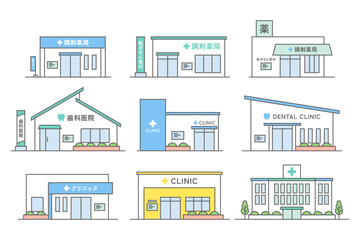 Fototapeta premium Medical care icons