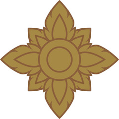 Decorative Thai Art traditional asian luxury line art, lai Thai Pattern flat Illustration element