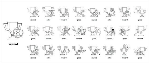 A collection of cartoon characters with the word 