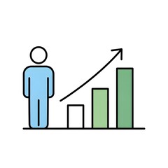 businessman with graph