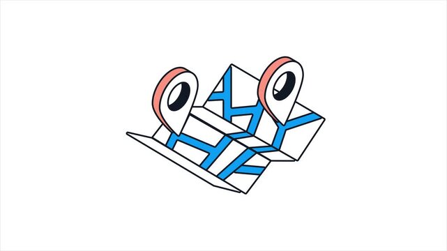 Map Location Animated Mp4 File
