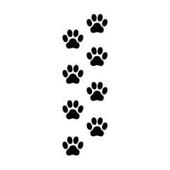silhouette of cat footprints
