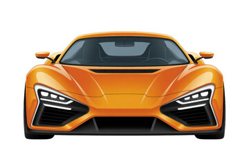 Futuristic Orange Supercar with Bold Angular Lines
