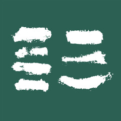 White brush marks. Hand drawn grunge texture brush stroke and Grunge brushes collection