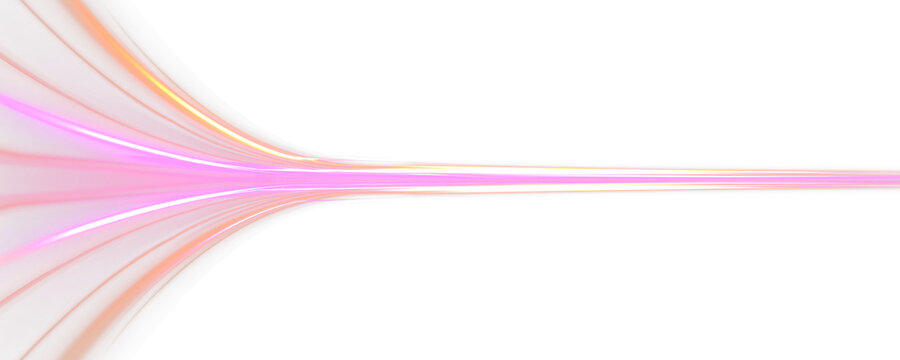 Abstract background of neon curved lines and light rays on white background PNG. Sport car is made of polygons, lines and connected dots.	