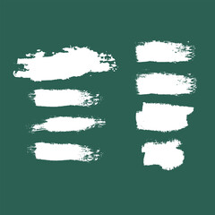 White brush marks. Hand drawn grunge texture brush stroke and Grunge brushes collection