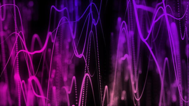 Seamless Looping Neon Audio Wave Animation
