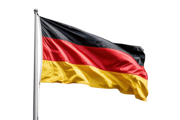 Waving tricolor flag with black red gold on black