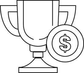 A cup with a dollar sign on it