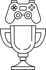 A trophy is shown with a controller on top of it