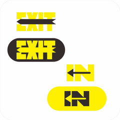 Emergency Exit Sign Vector Icon