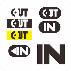 Emergency In Sign and Out Vector Icon	