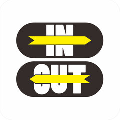 Power In and Out Button Icon Vector