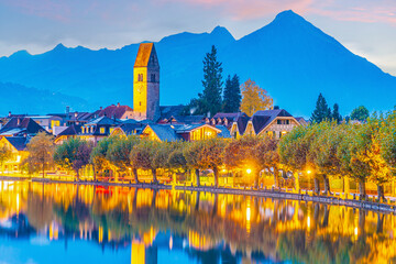 Fototapeta premium Interlaken city skyline, cityscape of Switzerland